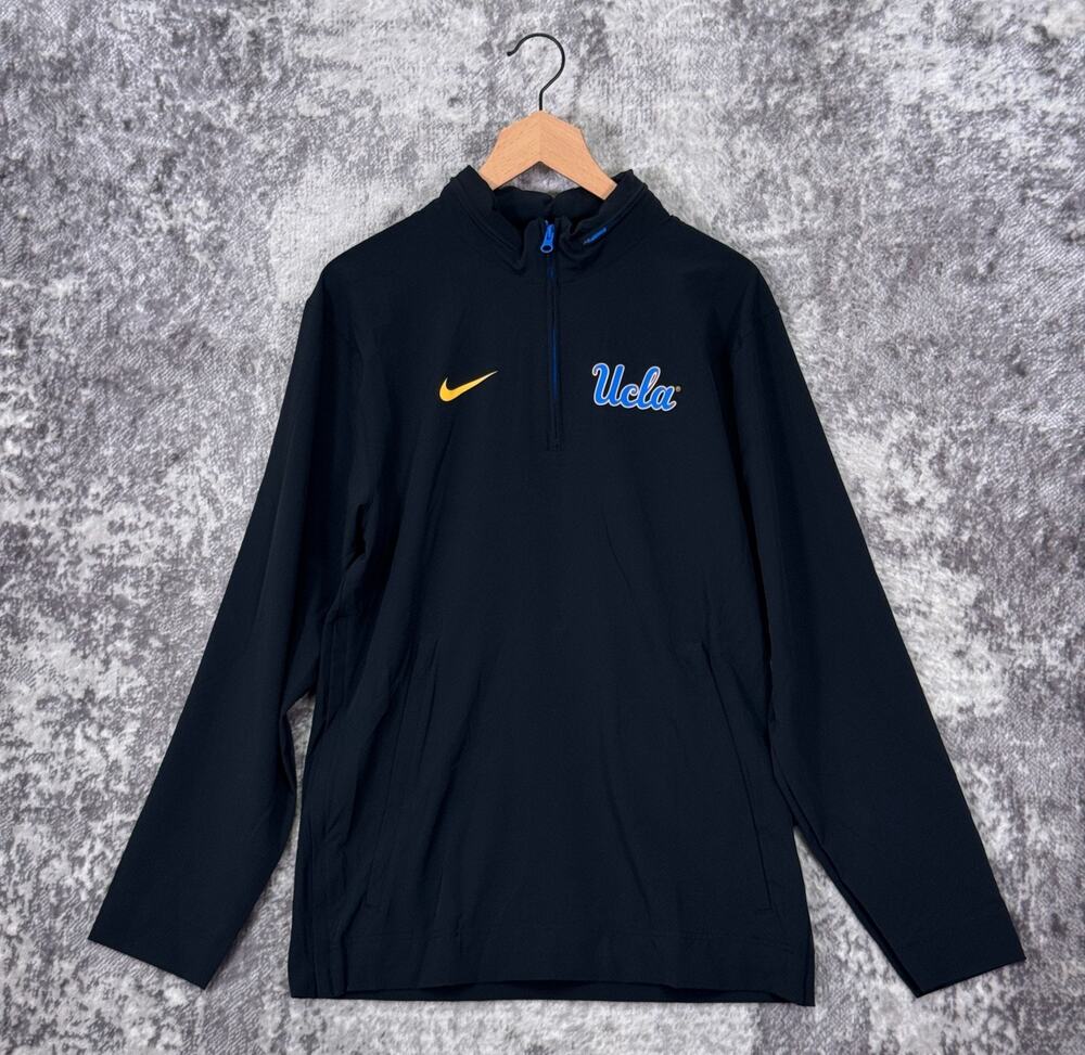 Nike UCLA Bruins Jacket Small Mens Black Pullover Packable Hooded